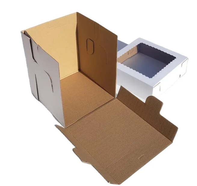 Tall Cake Boxes for Tier Cakes White Corrugated Paper Bakery  Large Cake  Pie Dessert Cupcake donuts Boxes