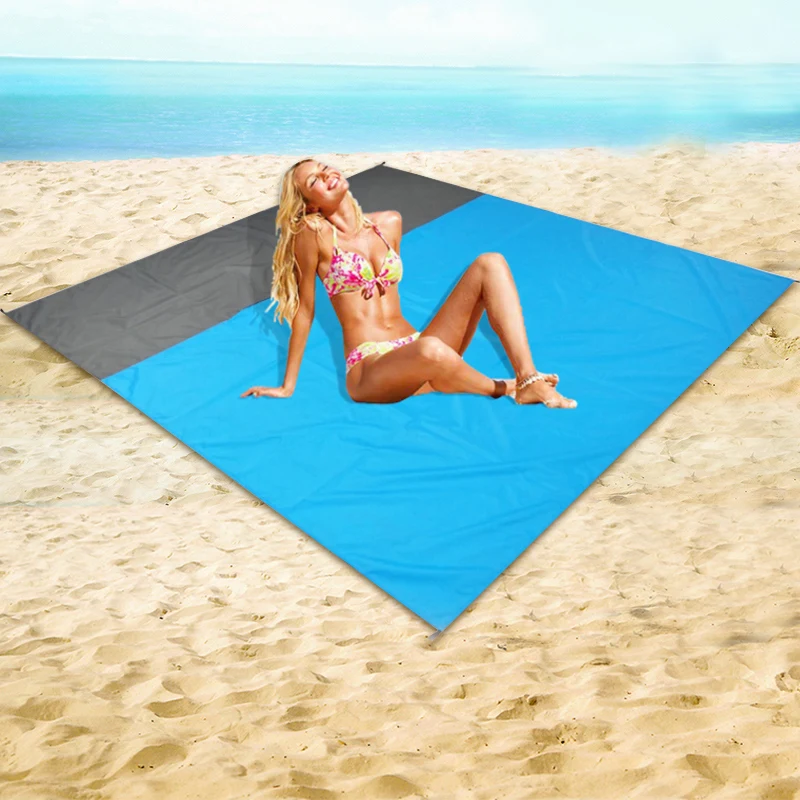 

Summer Waterproof Beach Mat Family And Friends Picnic Blanket Mat Outdoor Sport Camping Picnic Mat, 5 colors