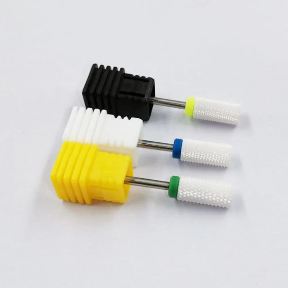 

ceramic drill bit abrasive ceramic head for electric nail drill, Red,blue,dark green,black,yellow