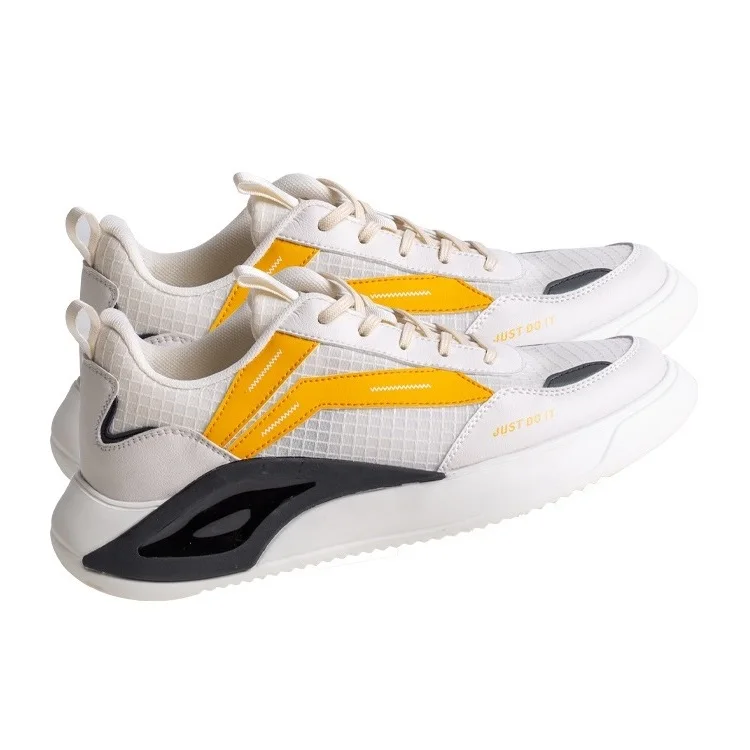 

High Quality Custom mesh casual Fashion Men's Sports Shoes, Black, white and beige