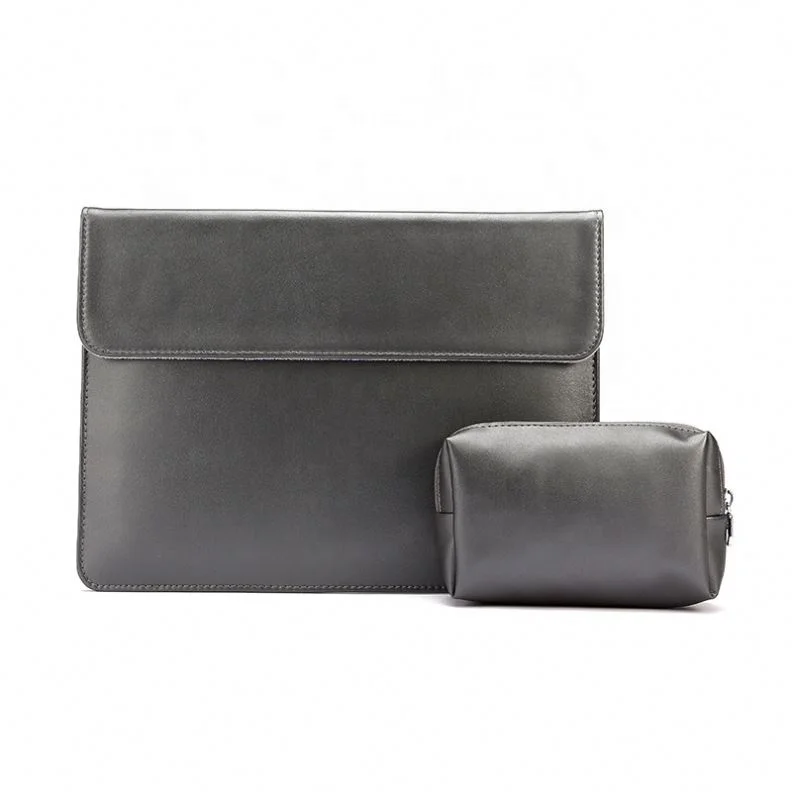 

Laptop sleeve for Macbook Leather case with Mouse Pad waterproof leather case bag