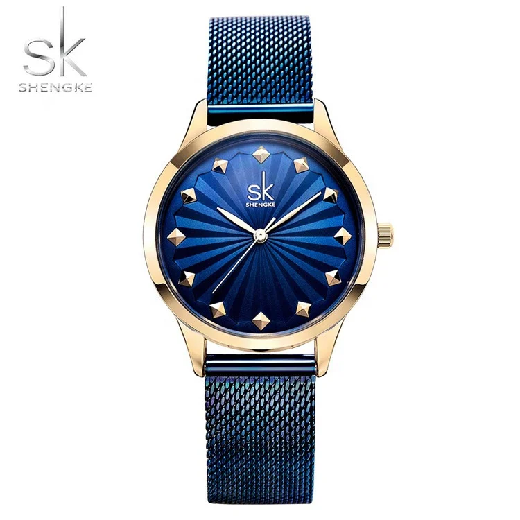 

shengke K0081 sk Wrist Watch Women Fashion Stainless Steel Quartz Watches Bracelet Clock Relogio Feminino 2018 SK Luxury Ladies