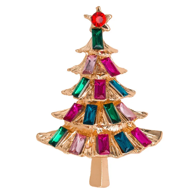 

Big brand exaggerated Christmas Christmas holiday brooch Autumn and winter diamond brooch Fashion clothing supply, Picture