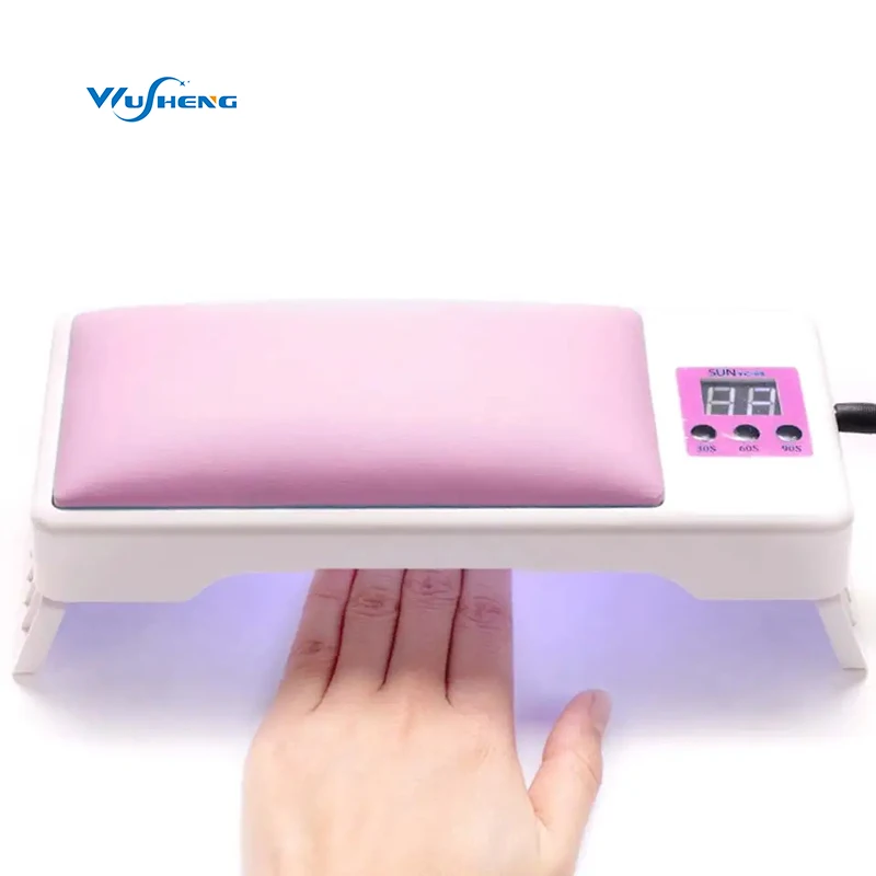 

72W Gel Nail Dryer 2 in 1 Nail Arm Rest with UV Led Nail Lamp Manicure Armrest Pillow Stand Professional