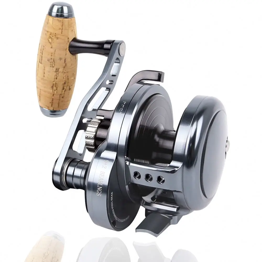 Sales1 Jigging Fishing Reel Max Drag 30KG Ocean Boat Fishing Overhead Full Metal Trolling Reel Deep Sea Fishing Reel