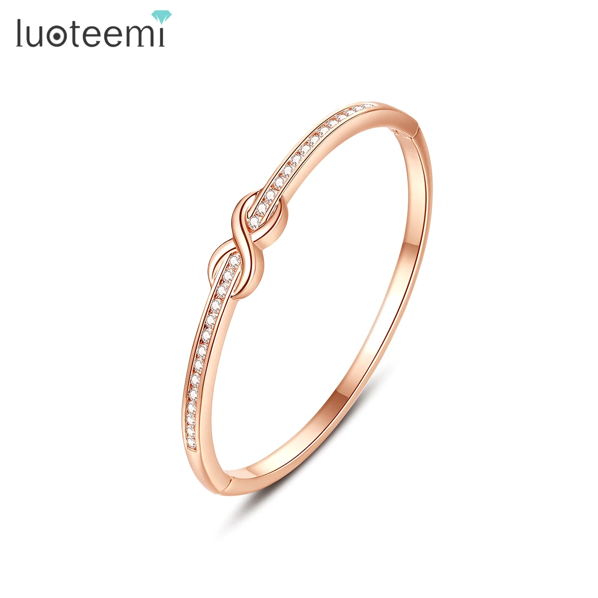 

LUOTEEMI Indian Fashion Cubic Zirconia Trendy Designer 2021 Dainty Female Trending Bracelet & Bangle