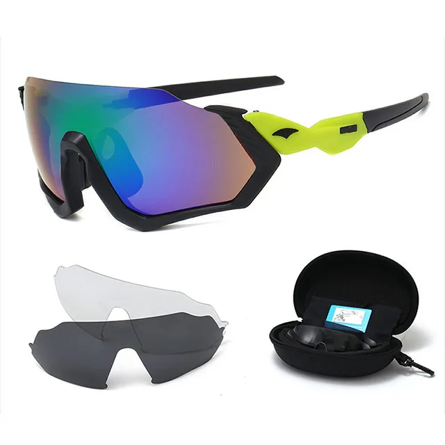 DLS9317set Polarized Sunglasses 3 PCs Set Outdoor Glasses Riding Sports Glasses Bicycle Windproof Sunglasses