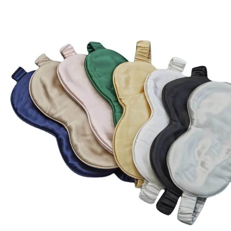 

Wholesale 100% Silk Sleep Eye Mask Travel Logo Luxury Custom Sleeping, Customized
