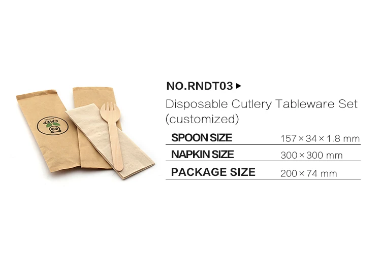 Cheap Price Eco Friendly Fast Food Restaurant Party Wedding Banquet Wooden Spoons Knife Fork Spoon Tableware Disposable Cutlery