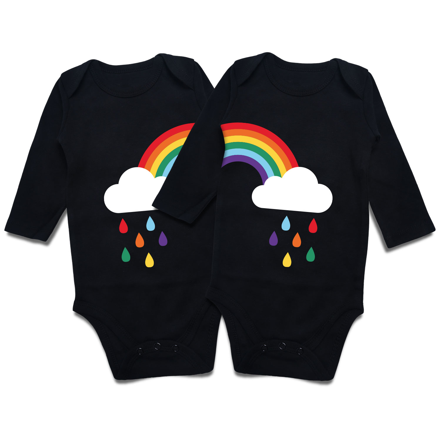 

RTS New born Baby Clothes Print Custom Baby Knitted Romper Long Sleeve Baby Bodysuit 100% Cotton, Black