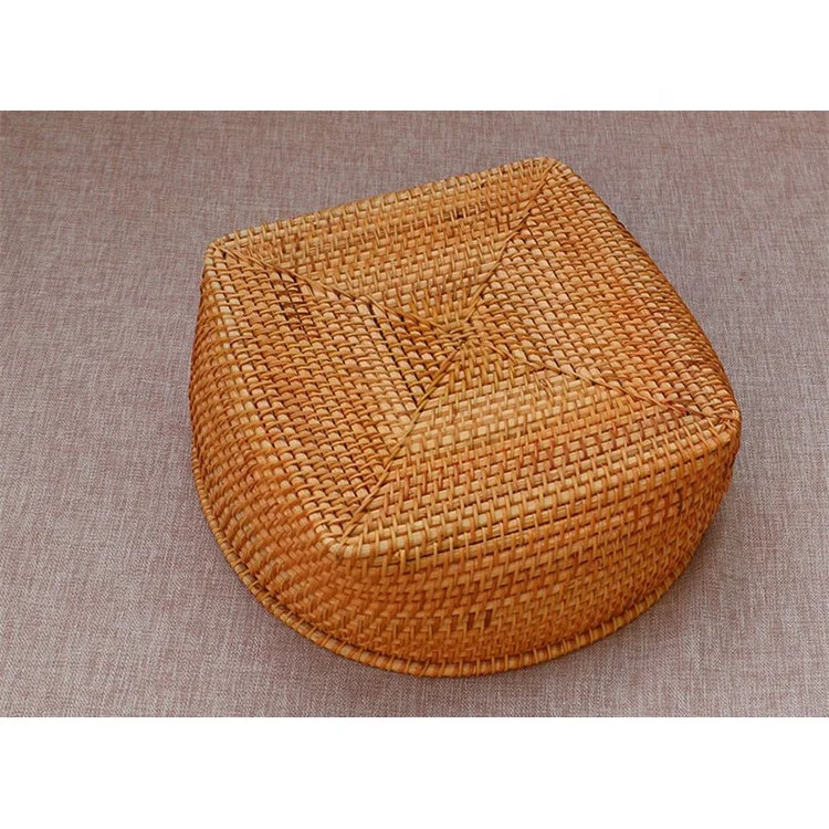 

natural color environmentally friendly outdoor picnic bread fruit rattan basket handmade rattan disposable picnic basket