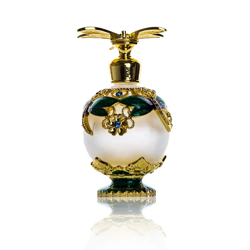 

15ml Dubai Arabic Style Dragonfly Luxury Fancy Attar Oud Perfume Refillable Empty Essential Oil Glass Bottle