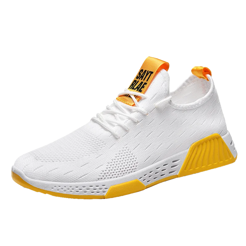 

Promotional men's sports shoes Flying weaving running shoes Soft and comfortable basketball shoes, Optional