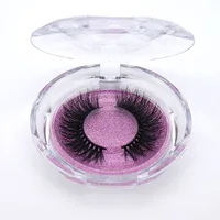 

Crystal-lid Plastic Case for Lashes Clear Eyelash boxes Silver Gold Pink New Popular Packaging for Eyelashes