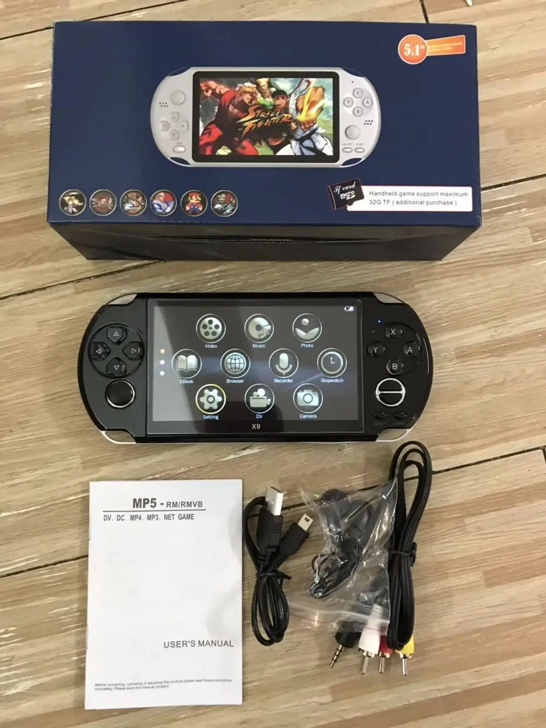 X9 8g Consola De Juegos Handheld Classic Retro 20000 Family Video Game