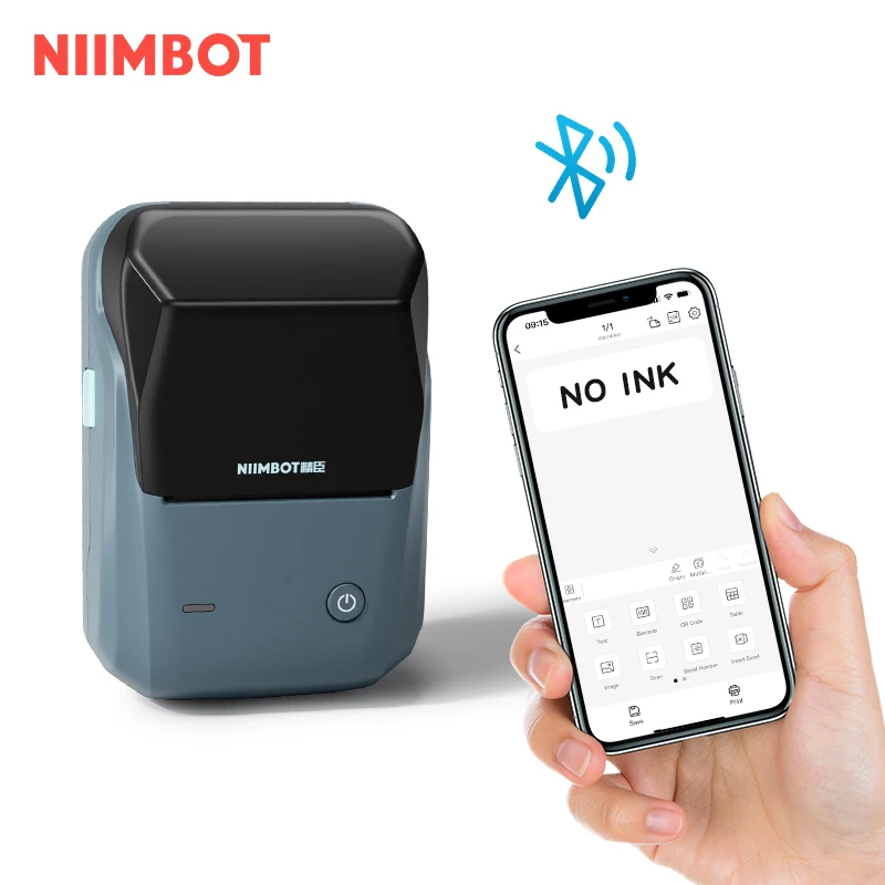 

NIIMbot B1 mobile thermal printer address label sticker printer machine shelf price tag label printer