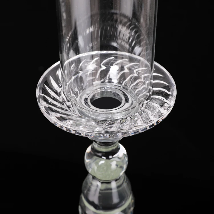 Wholesale Single 24 Inch Tall Pillar Acrylic Crystal Candle Holder For