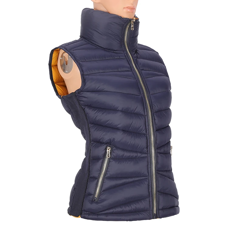 

Eco-friendly Breathable Light Fashion Cheap Sleeveless Reversible Winter Women Padded Waistcoat Down Vest