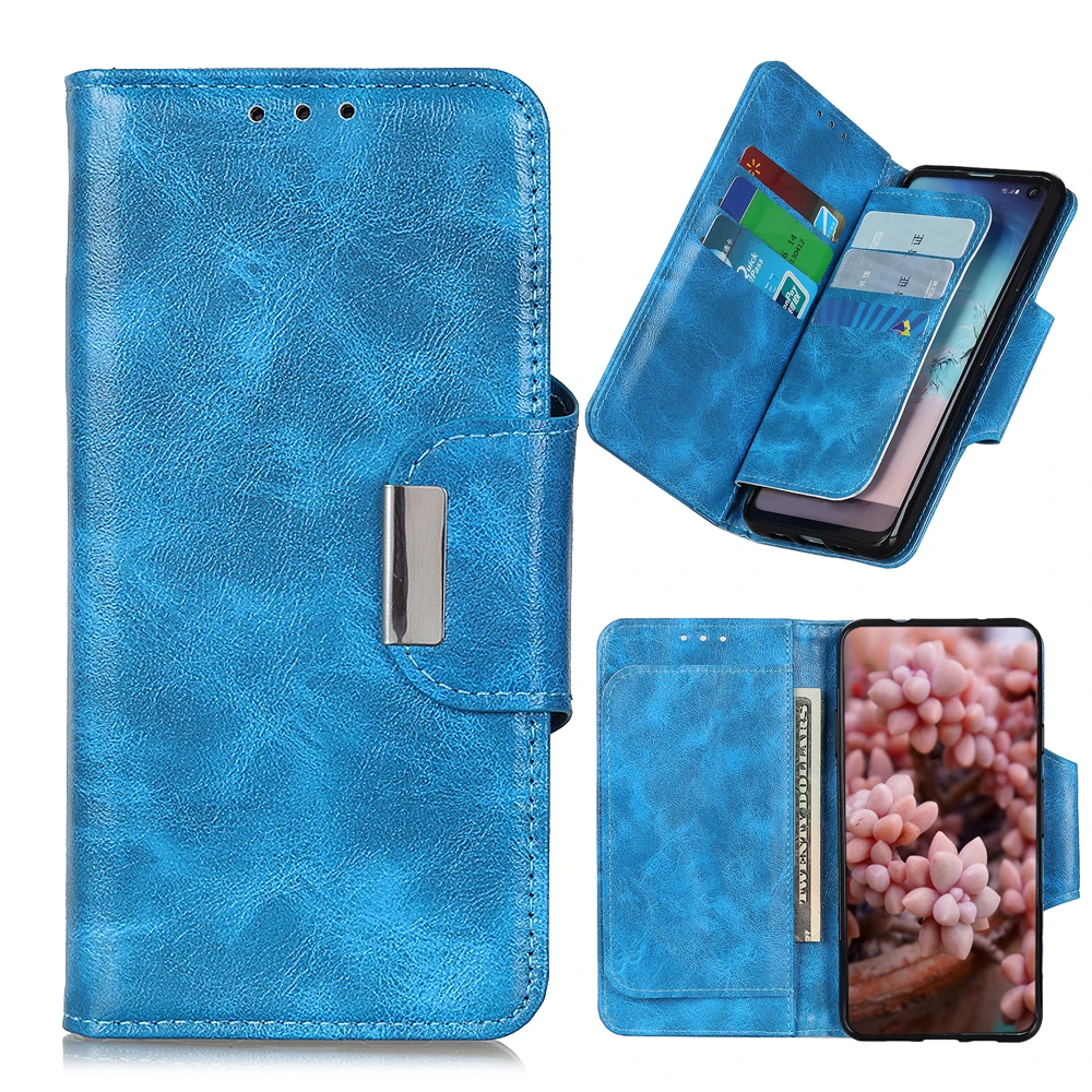 

Crazy Horse pattern PU Leather Flip Wallet Case For Motorola Moto EDGE X30 With Stand 6 Cards Slots, As pictures