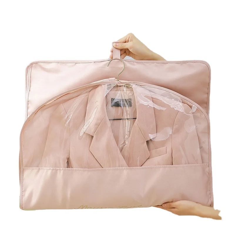 

Custom Fabric Suit Bag Wardrobe Cloth Dust proof Cover Organizer For Closet Clothes Storage Garment bag