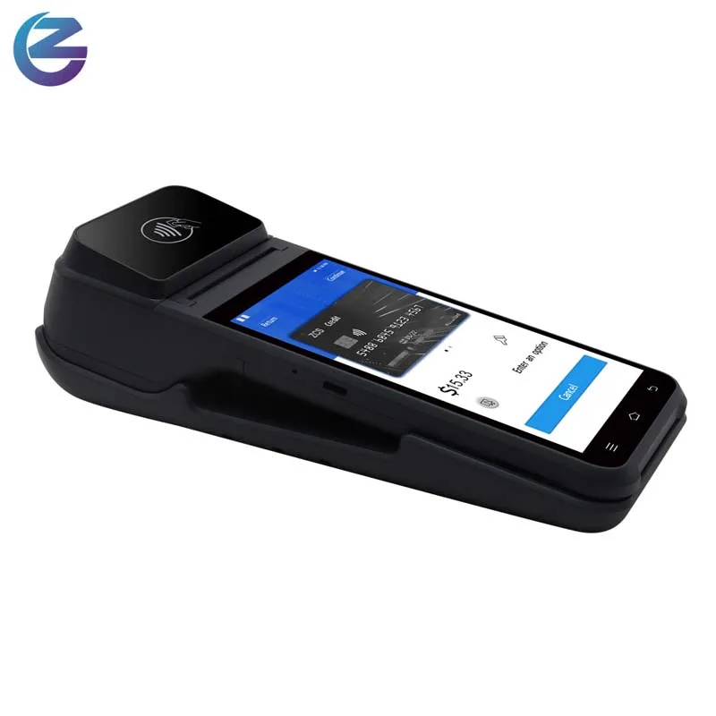 

Z92D Handheld NFC POS for 4G portable Android pos system with printer for receipt ticketing fingerprint docking