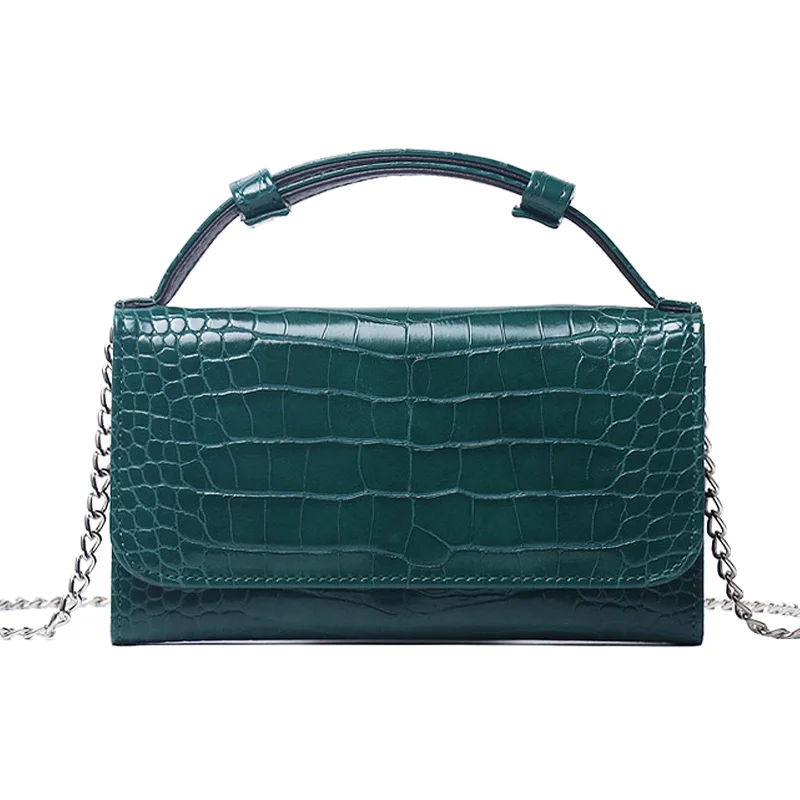 

Hot Sales Leather Bag Crocodile Pattern Handbag Luxury Brand Women Day Clutch