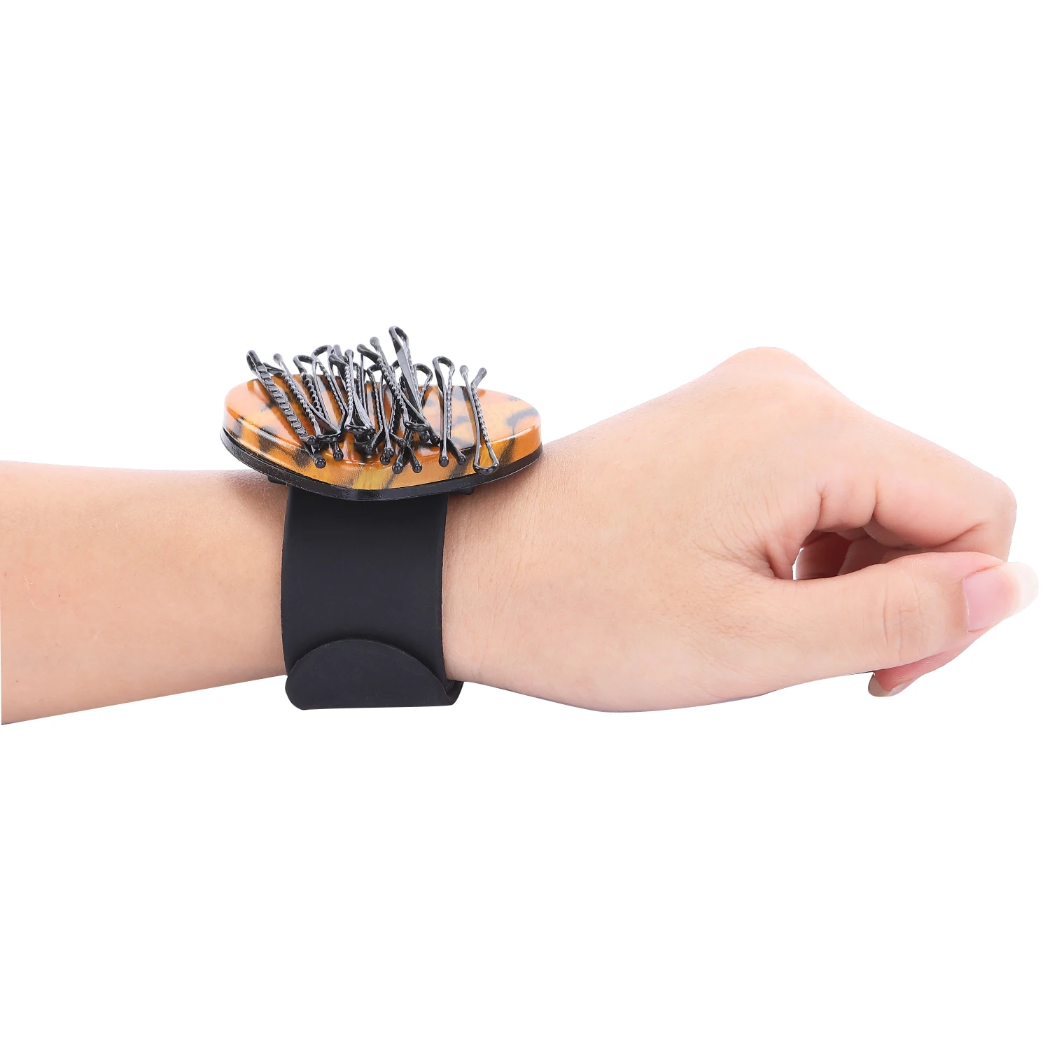 

Heart magnet watch for salon Magnet Silicone Watch leopard print suction picker for hair salon make up hairpin