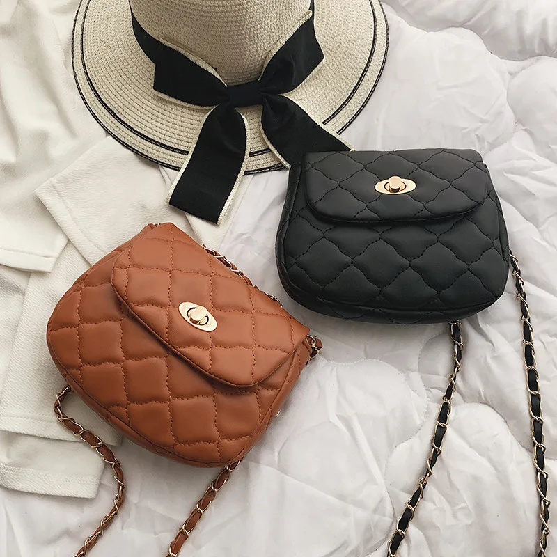 

Hot Selling small square criss-cross PU leather women chain shoulder crossbody bag women handbag, Customizable