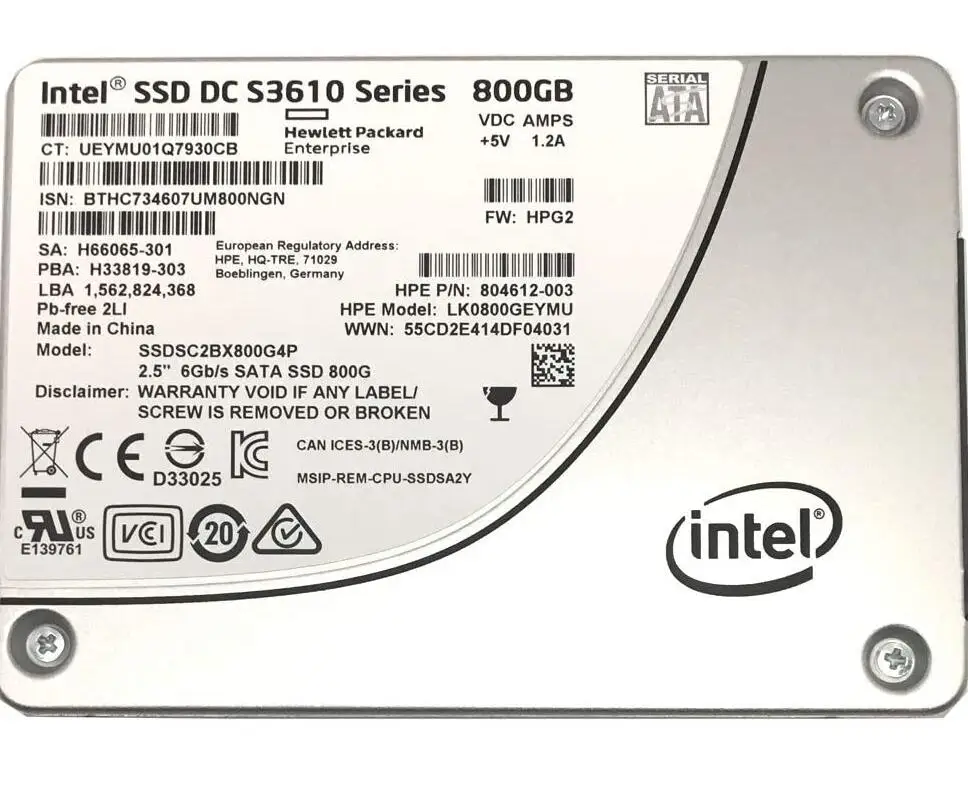 

Hot Sale 2.5'' Solid State Drive dell SSD DC S3610 Series 800GB SATA