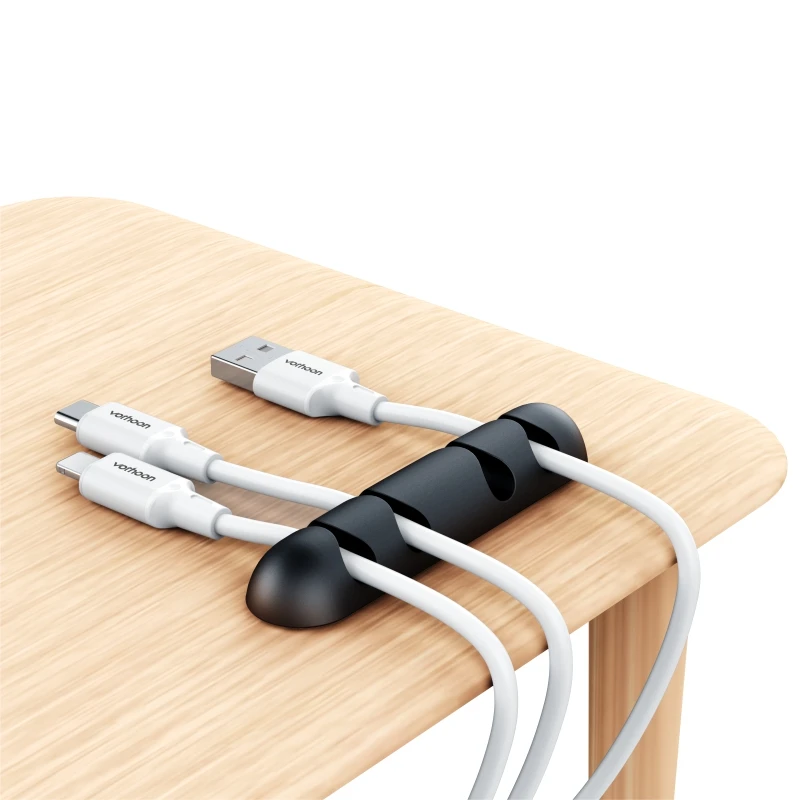 Silicone Cable Organizer Winder Flexible Cable Management Clips Holder For Data Cable Earphone
