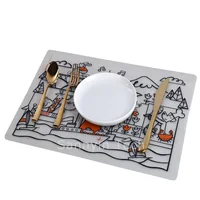 

kitchen gadgets Waterproof Silicone Kids Washable Coloring Placemat Silicone Baby kids christmas Placemat