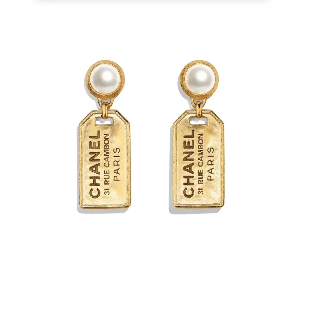 

HAOY Channel Drop Earring Vintage Gold plated Pendant Earrings Jewelry Women Gift