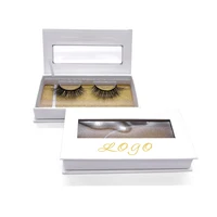 

Wholesale SY shuying custom unique white and gold eyelash packaging box white package