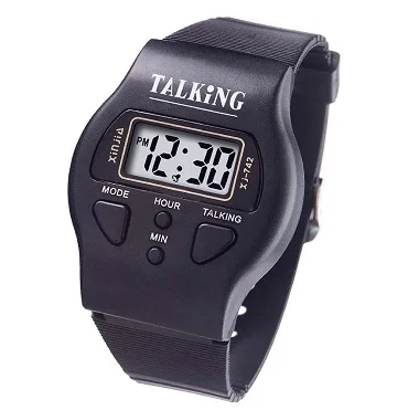 

xinjia hot selling talking watches custom logo digital talking watch instructions blind watch