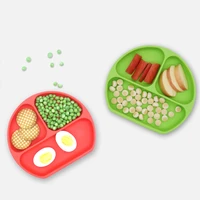 

2019 Best Seller Non-slip FDA Food Grade BPA Free Toddler Feeding Placemat Divided Design Silicone Suction Plate for Baby