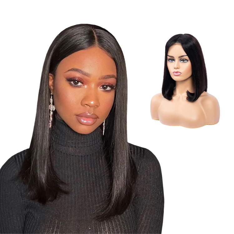 

Bob 10A Grade Peruvian Black Women Full Lace Cuticle Aligned Hair Wigs
