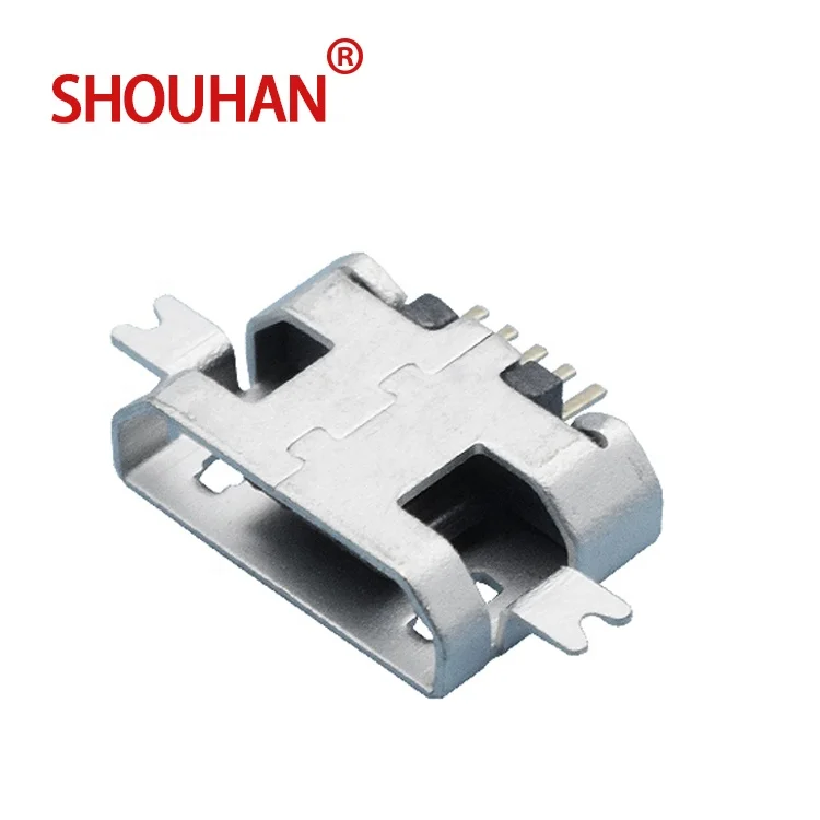 

USB connector micro 4 pin SMD USB connector female part sink plate1.0 miniature usb socket