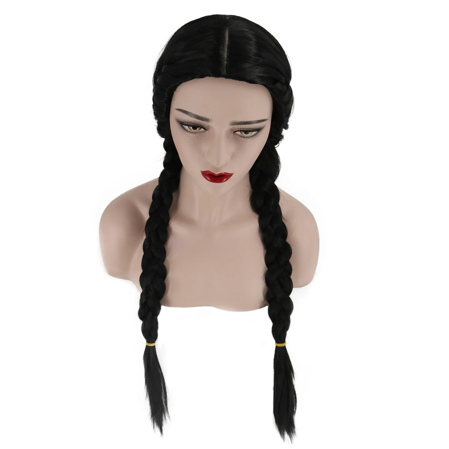 

Long Straight Black Synthetic Braided Cute Wigs