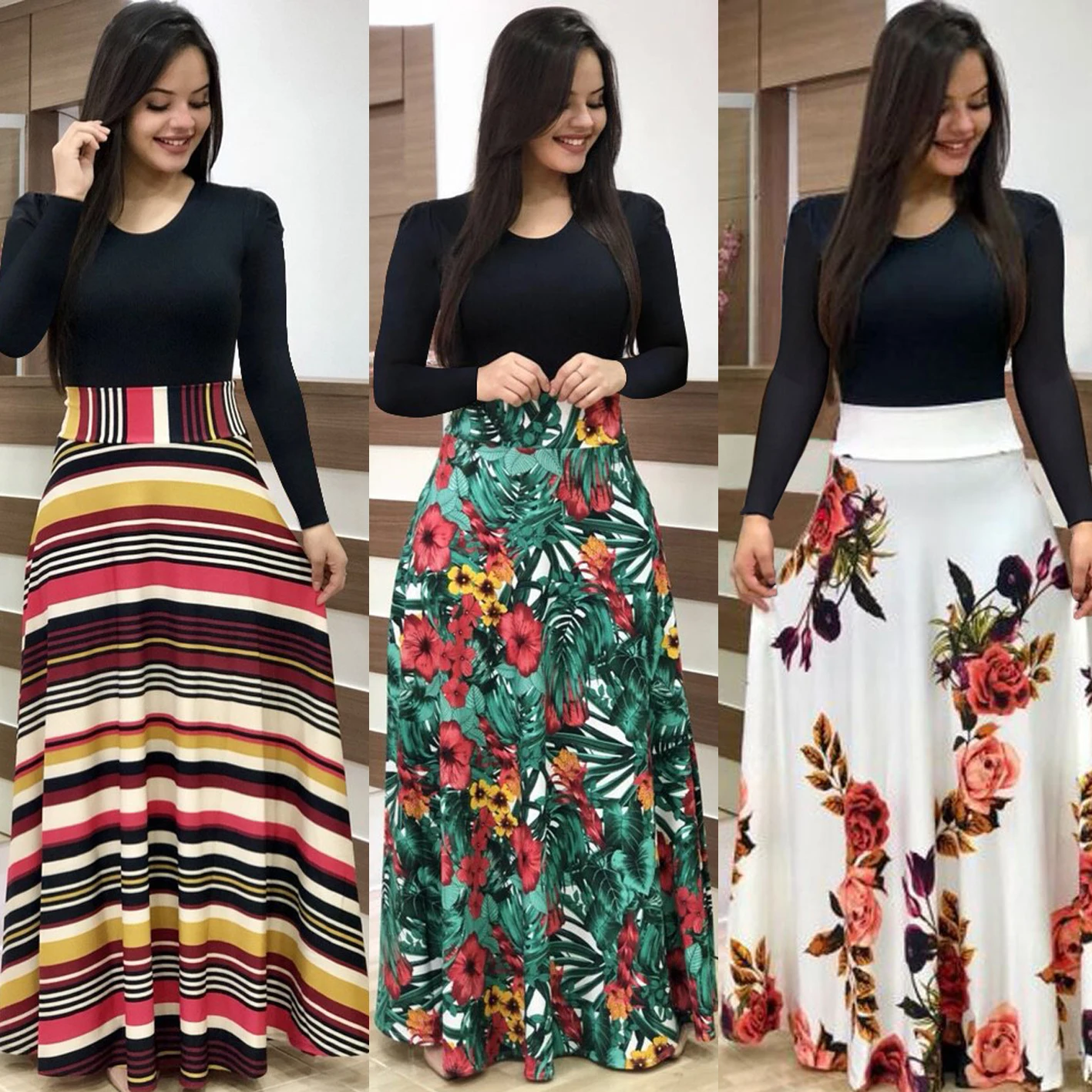 

Hot Selling Casual Dresses Women Long Sleeve Party Bodycon Dress