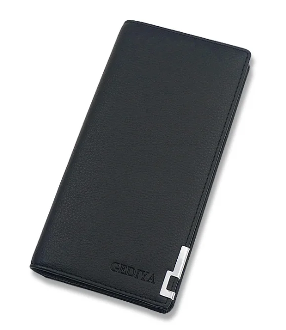 

New simple fashion men's long wallet magnetic buckle multi-card with large capacity card bag clutch