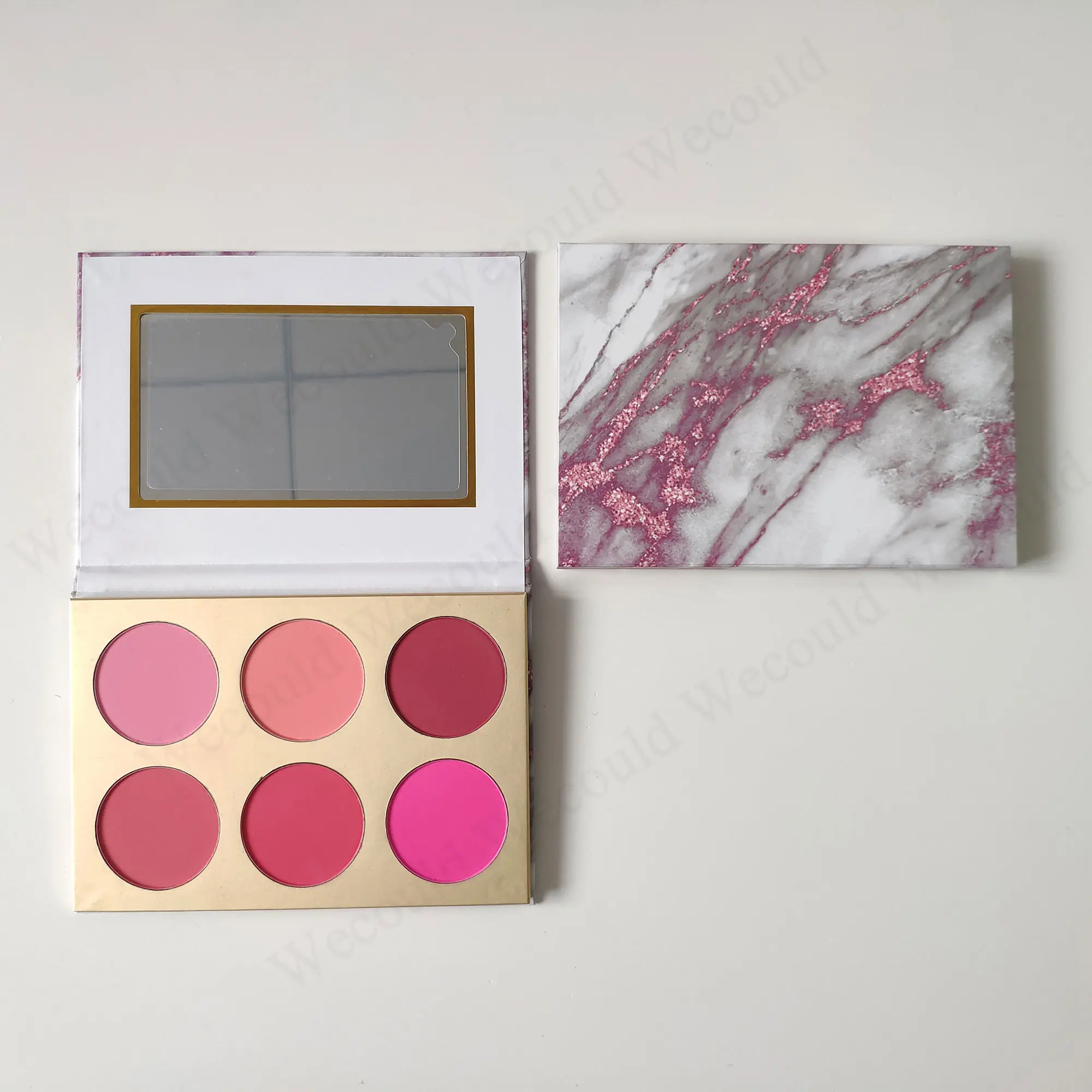

Organic Top Selling High Quality Private Label Cruelty Free Pink Blush Single Blusher Makeup Palette For Girl, 6 colors