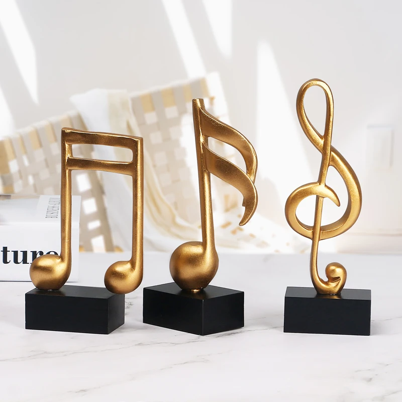 

3D sculpture Factory price Custom Resin Art Music Note model for Table Decoration vintage decoration for home, As the pictures, based on pantone color