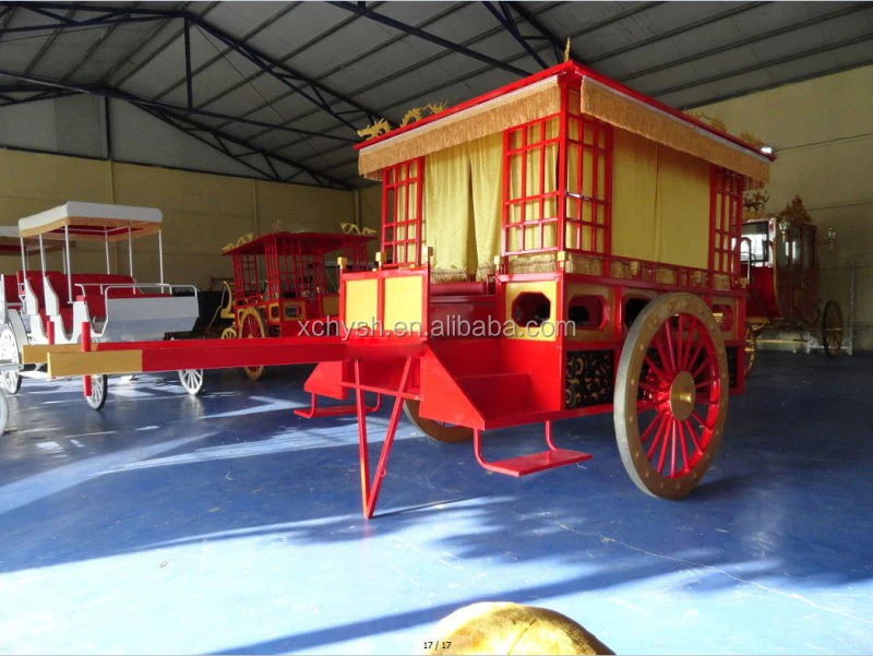 馬車中国メーカー最も古いスタイル木製馬車/古代馬車博物館/二輪