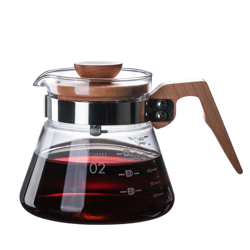 

Heatproof Glass Coffee Server V60 Barista Tools Tea Pot Coffee maker, Clear