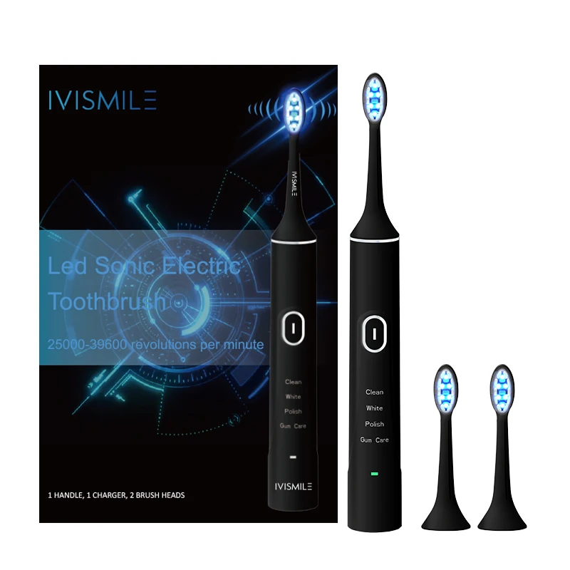 

Private Label IVISMILE 2021 Newest Tooth Cleaning Set Electric Toothbrush Manufacturer 5 Mode Brush, Black / white / pink
