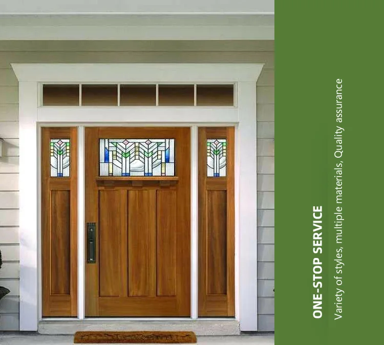 Modern house front entry main wooden double door design for house