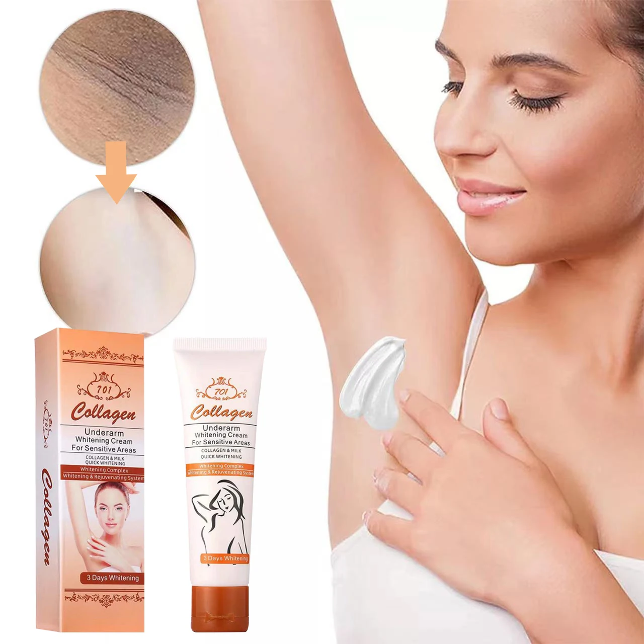 Collagen Wholesale Dark Spot Remover Lightening Armpit Underarm Body Skin Whitening Cream