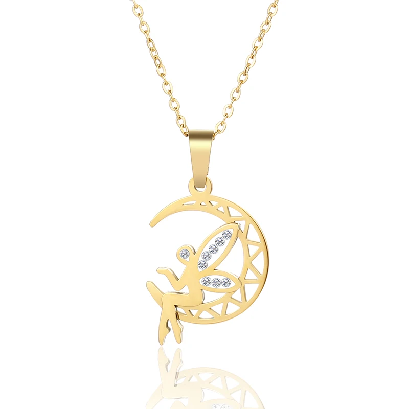 

2020 China cheap stainless steel angle necklace jewelry chain necklace