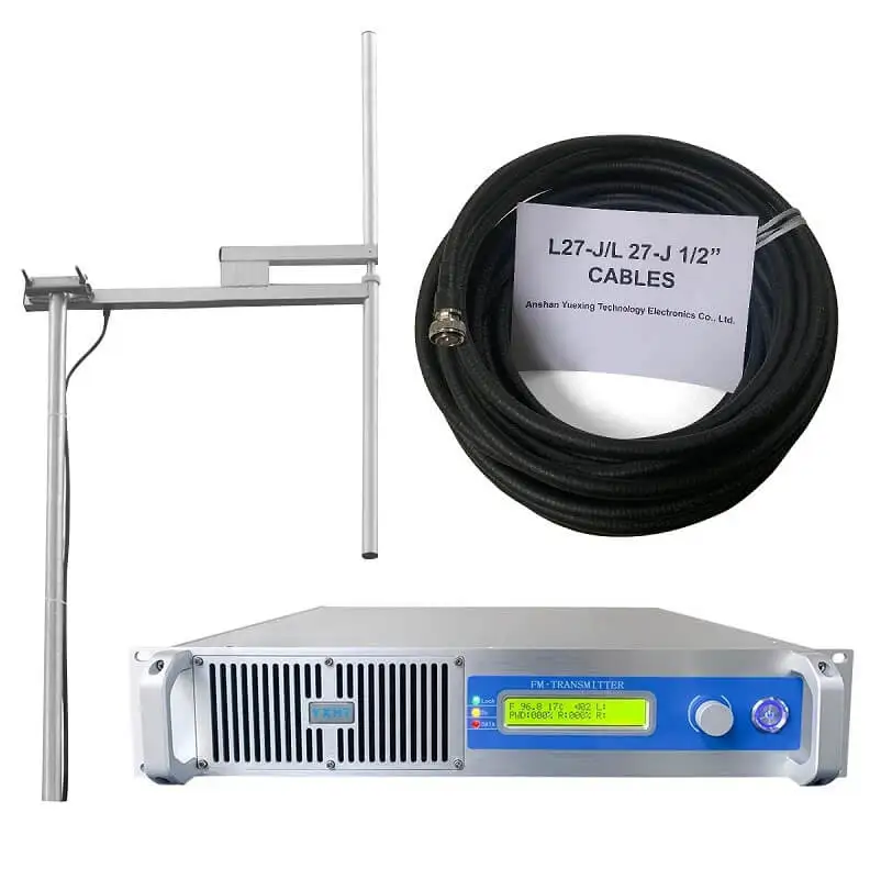 

Warranty: 6 years YXHT 300W emetteur radio FM Transmitter + 1-Bay Antenna + 30 Meters Cables with Connectors