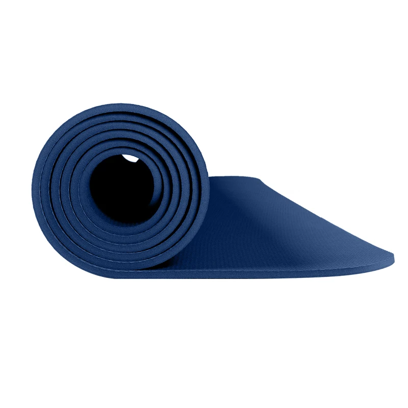 

High Density Exercise 8mm Thickness Custom Label Tpe Yoga Mat, Black and blue